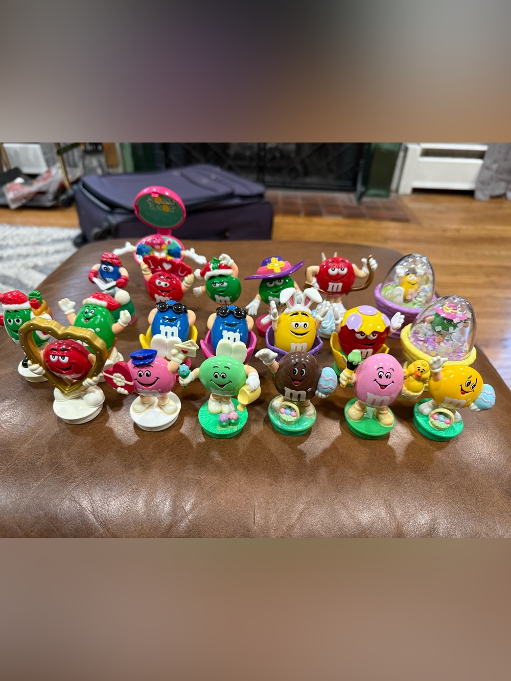 M&Ms Collectible Candy Toppers Christmas Easter V Day + Candy Dispensers Lot 20